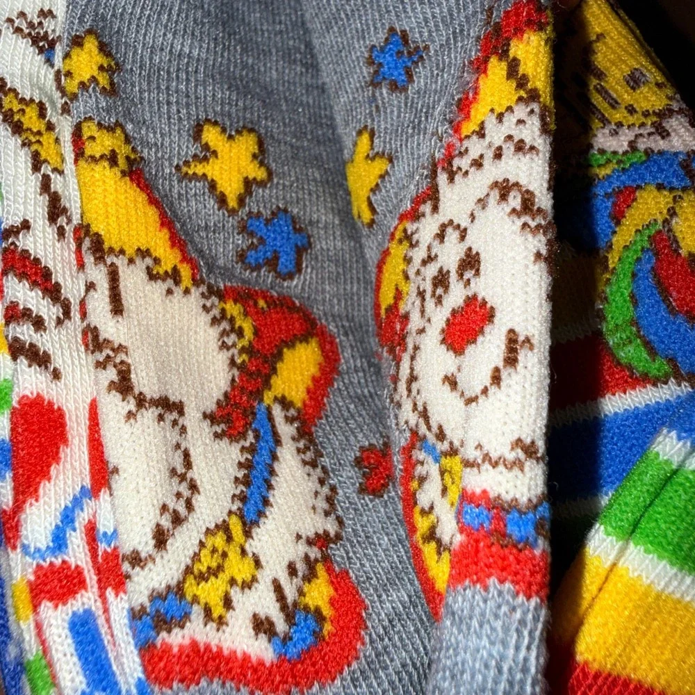 Rainbow Brite No-Show Socks OS 4-10 NEW 6 Pairs Multi Color Stripe Retro